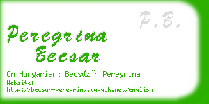 peregrina becsar business card